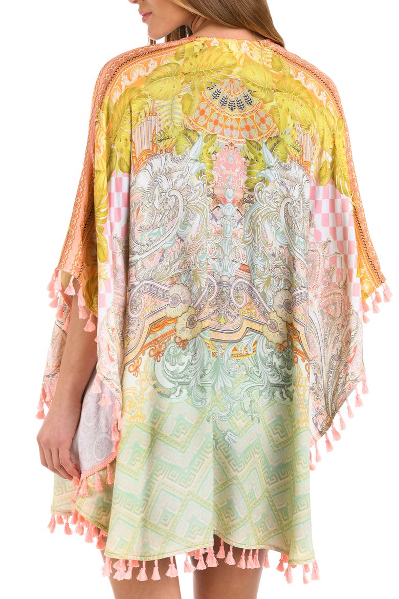 Dreamland Tassel Trim Cover-Up, Alternate, color, BEIGE MULTI