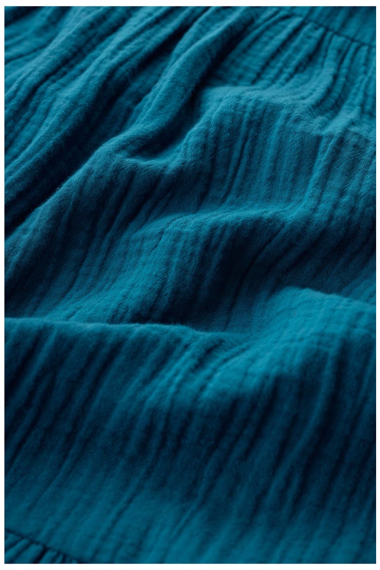 Pebble Comb Organic Cotton Double Gauze Dress, Alternate, color, WATERSCAPE