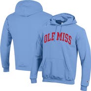 Champion Men's Champion  Powder Blue Ole Miss Rebels Basic Arch Fleece Pullover Hoodie