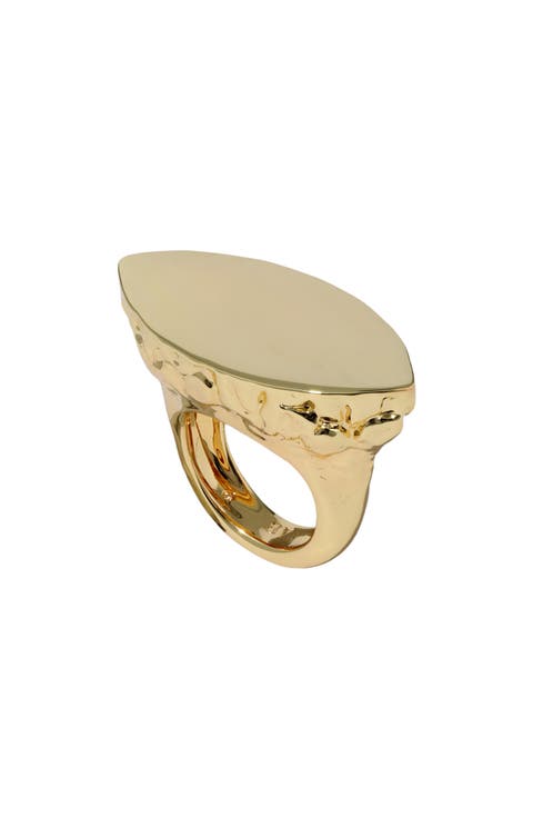 Brut 14k Gold Plated Sliced Ring