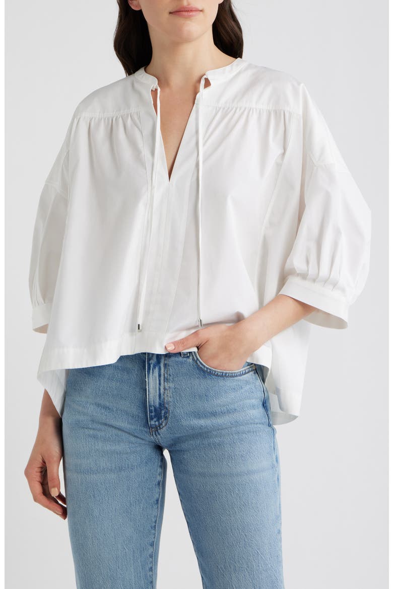 Bollana High-Low Pullover Top, Main, color, BRIGHT WHITE