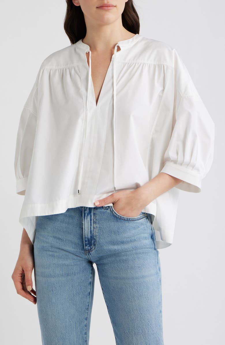 BOSS Bollana High-Low Pullover Top, Main, color, Bright White