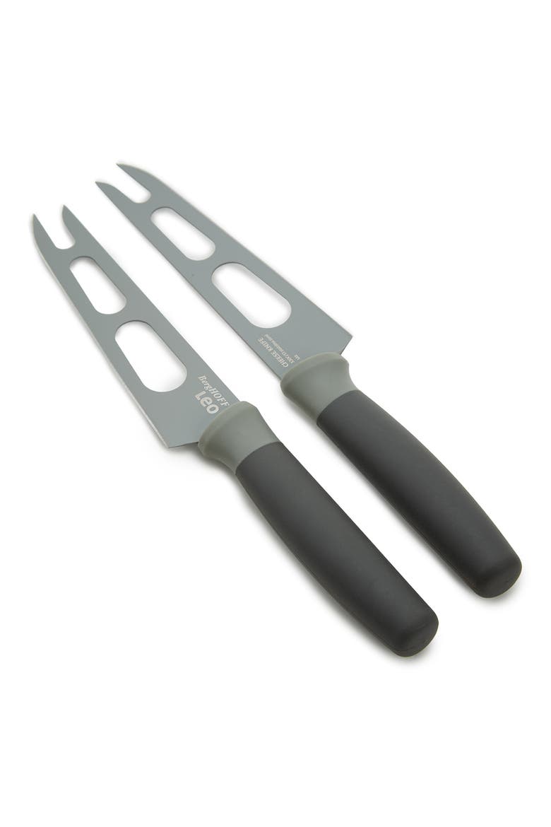 Leo Balance Nonstick Cheese Knife 2-Piece Set, Alternate, color, GRAY