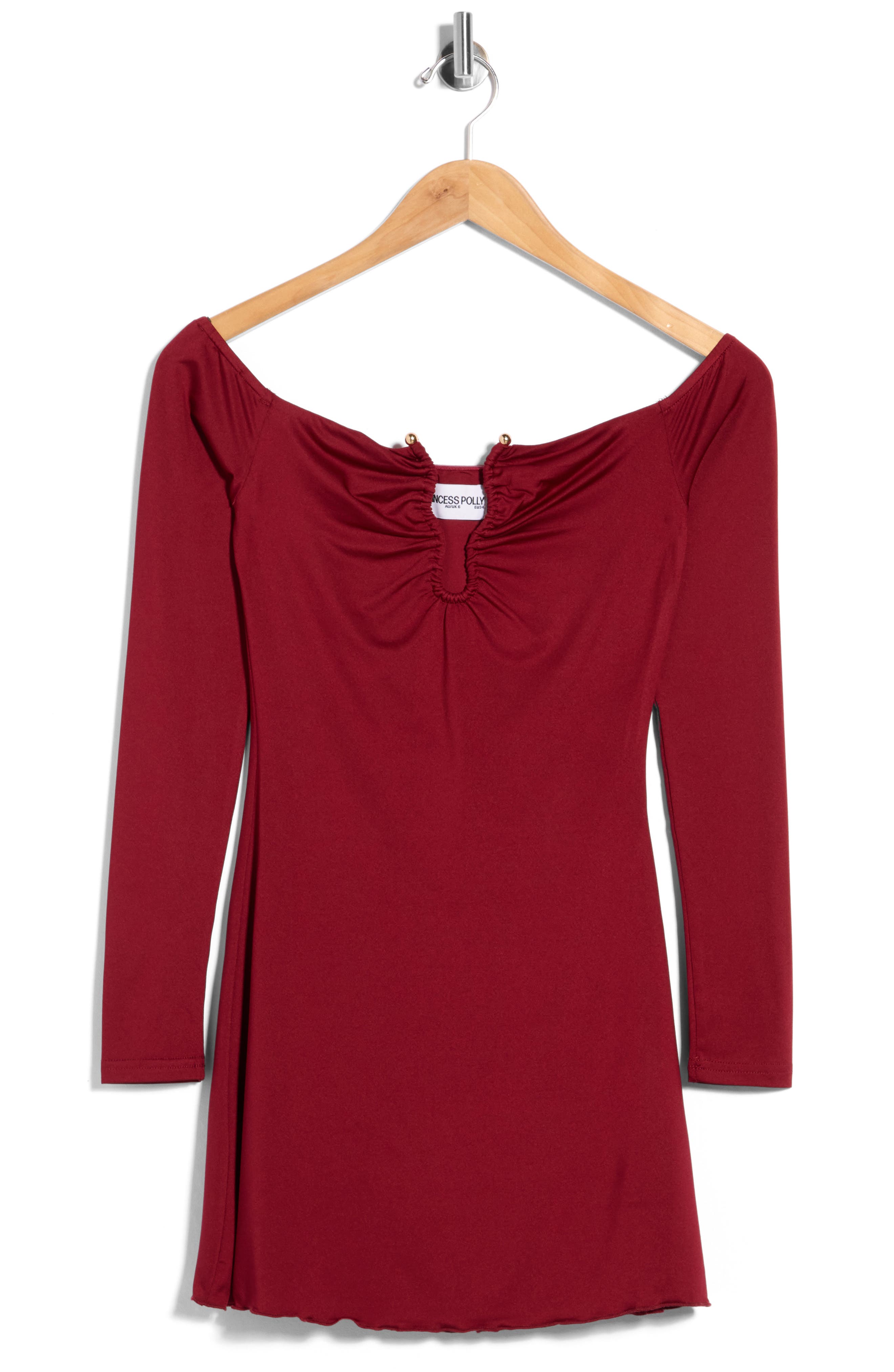 Imeralda Hardware Off the Shoulder Minidress