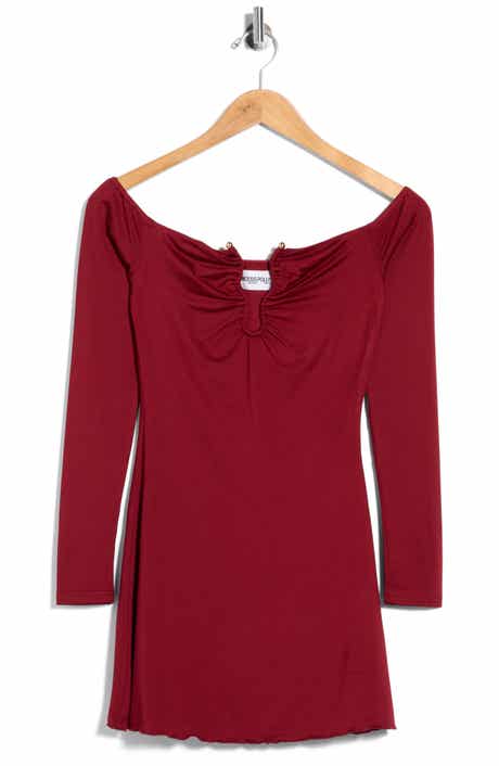 Imeralda Hardware Off the Shoulder Minidress