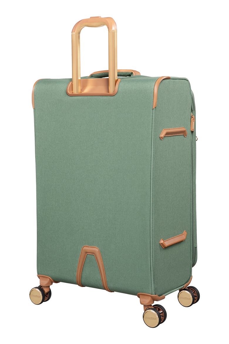 Odelia 28-Inch Soft Shell Spinner Suitcase, Alternate, color, GREEN TEA