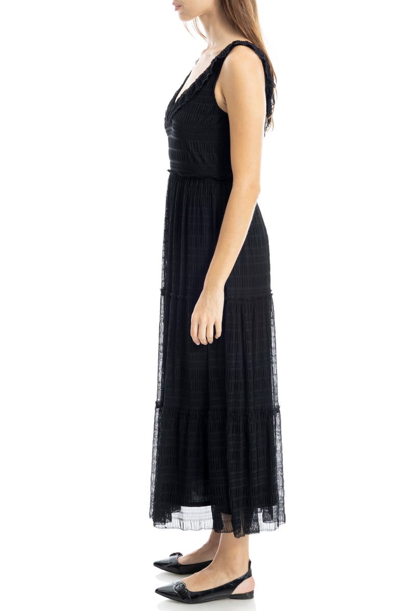 MAX STUDIO Tiered Maxi Dress, Alternate, color, Black