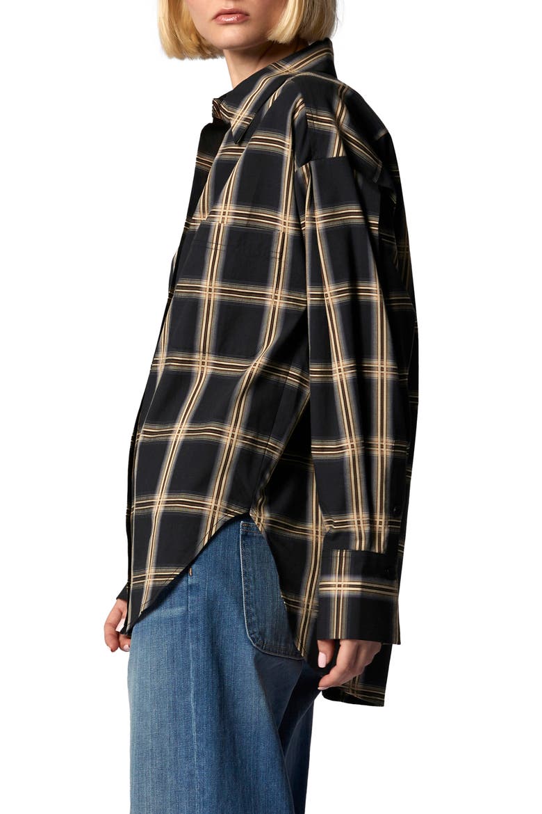 Sergine Plaid Shirt, Alternate, color, TRUE BLACK MULTI