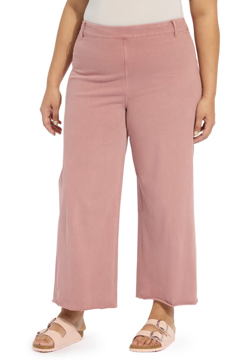 'Lyssentials Erin High Waist Wide Leg Pants, Main, color, ANTIQUE WASH MAUVE