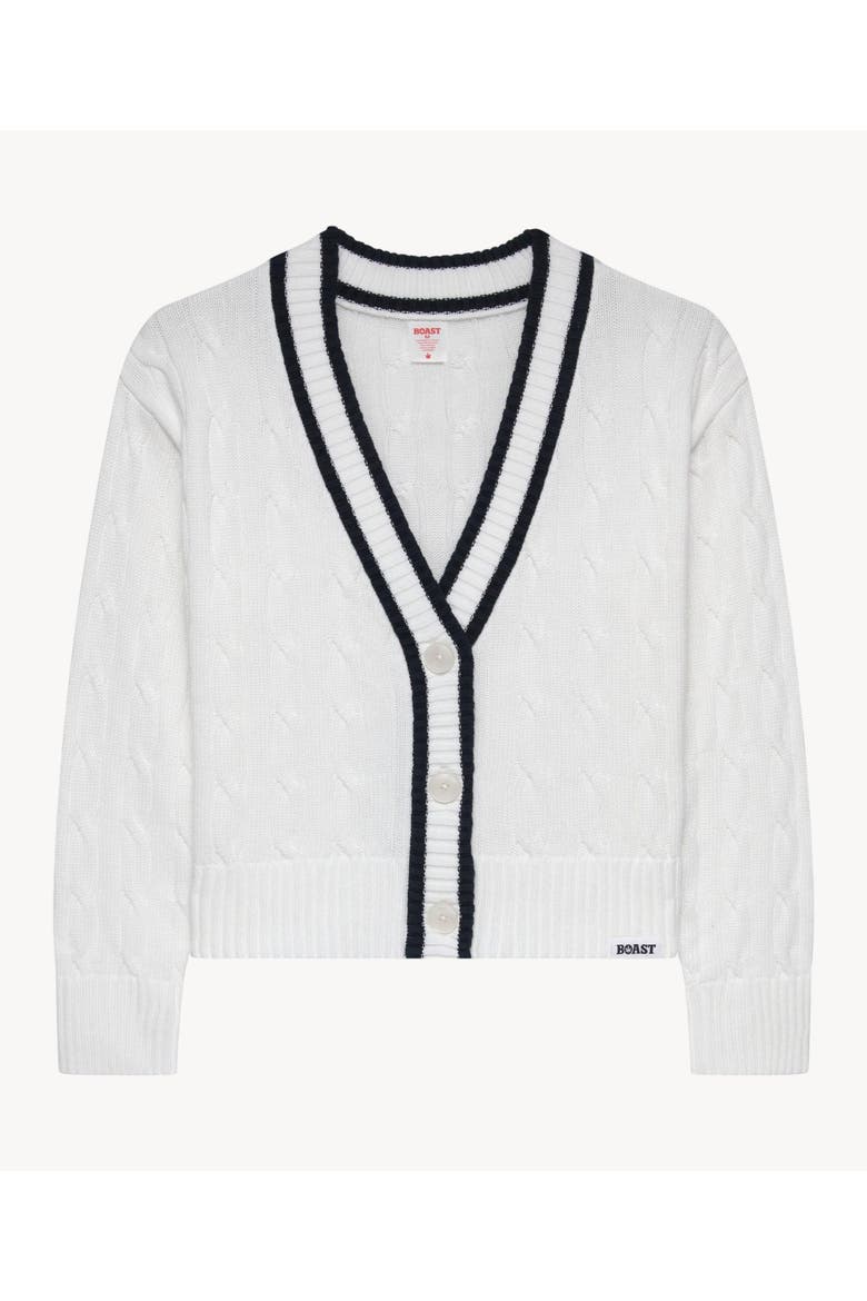 Cardigan Sweater, Main, color, White Navy