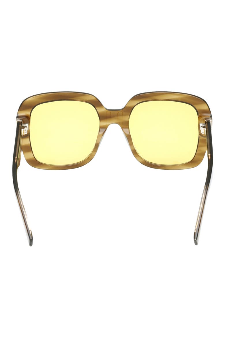 55mm Square Sunglasses, Alternate, color, BROWN HORN / BROWN