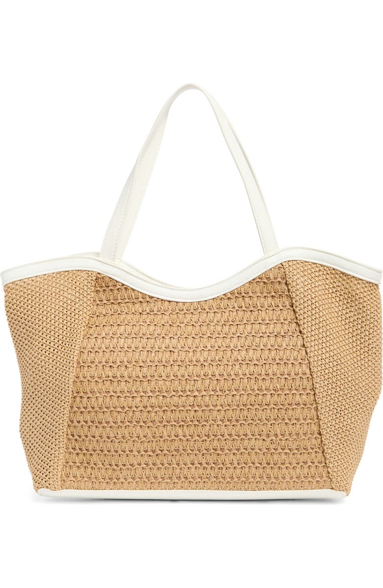 Sam Edelman Ilsie Raffia Tote Bag, Alternate, color, Eggshell