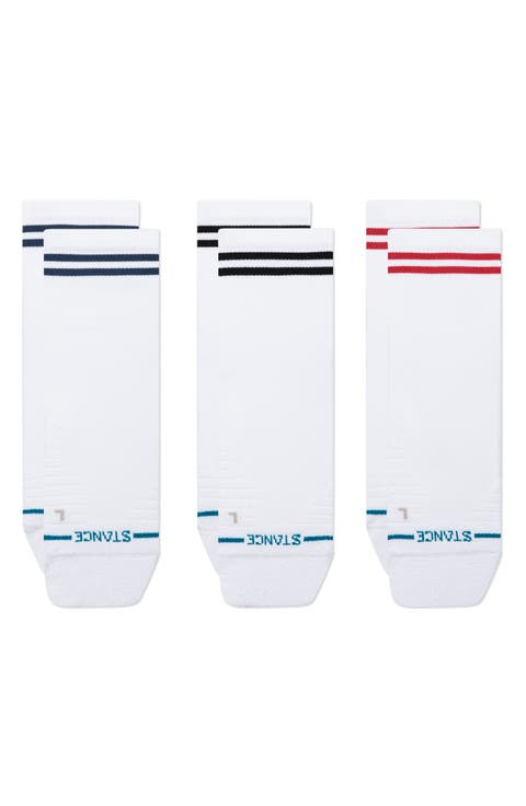 Lined Up Performance Assorted 3-Pack Mid Quarter Socks