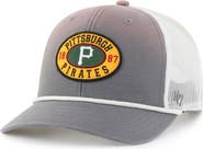 '47 Men's '47 Gray/White Pittsburgh Pirates Tide Sweep Rope Trucker Adjustable Hat