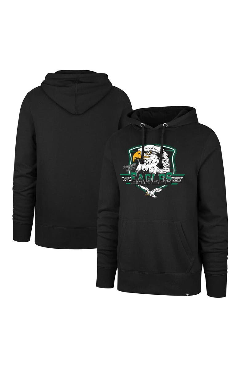 '47 Men's '47 Black Philadelphia Eagles Regional Headline Pullover Hoodie, Main, color, Black