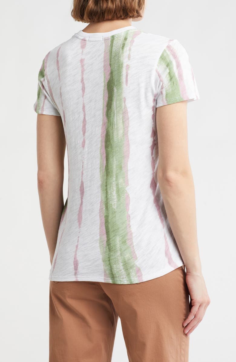 ATM Anthony Thomas Melillo Paintstroke Stripe Cotton T-Shirt, Alternate, color, White / Multi