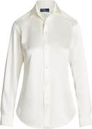 Polo Ralph Lauren Silk Charmeuse Button-Up Shirt