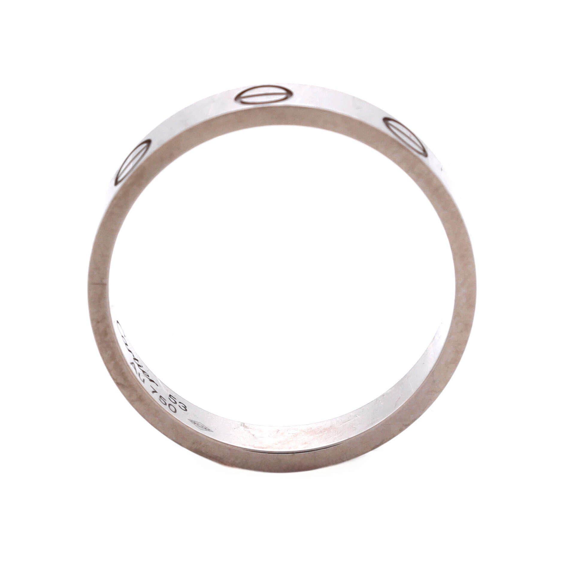 Love Wedding Band Ring 18K White Gold, Alternate, color, Metallic Gold