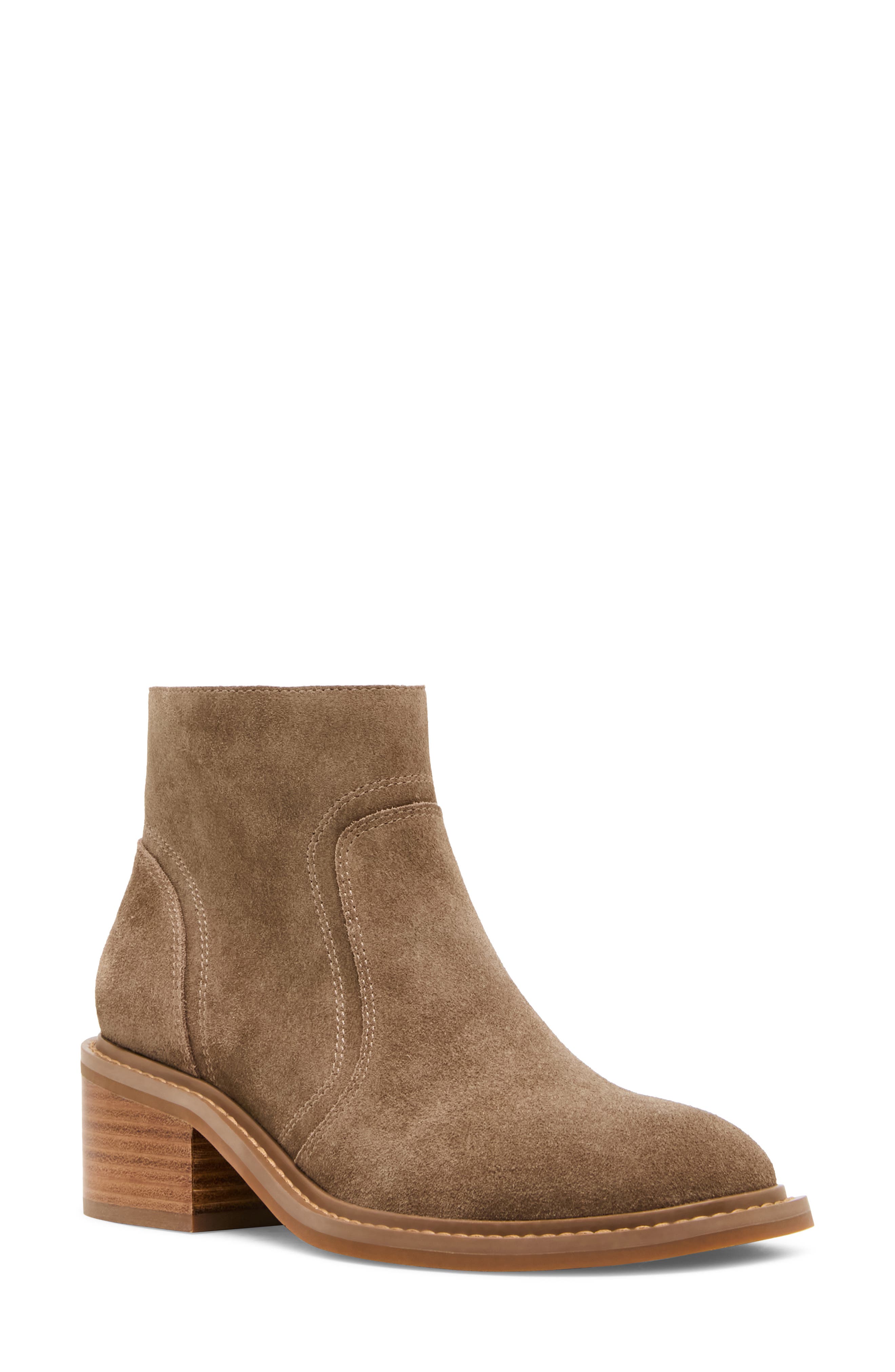 Laylani Waterproof Bootie, Main, color, TAUPE SUEDE