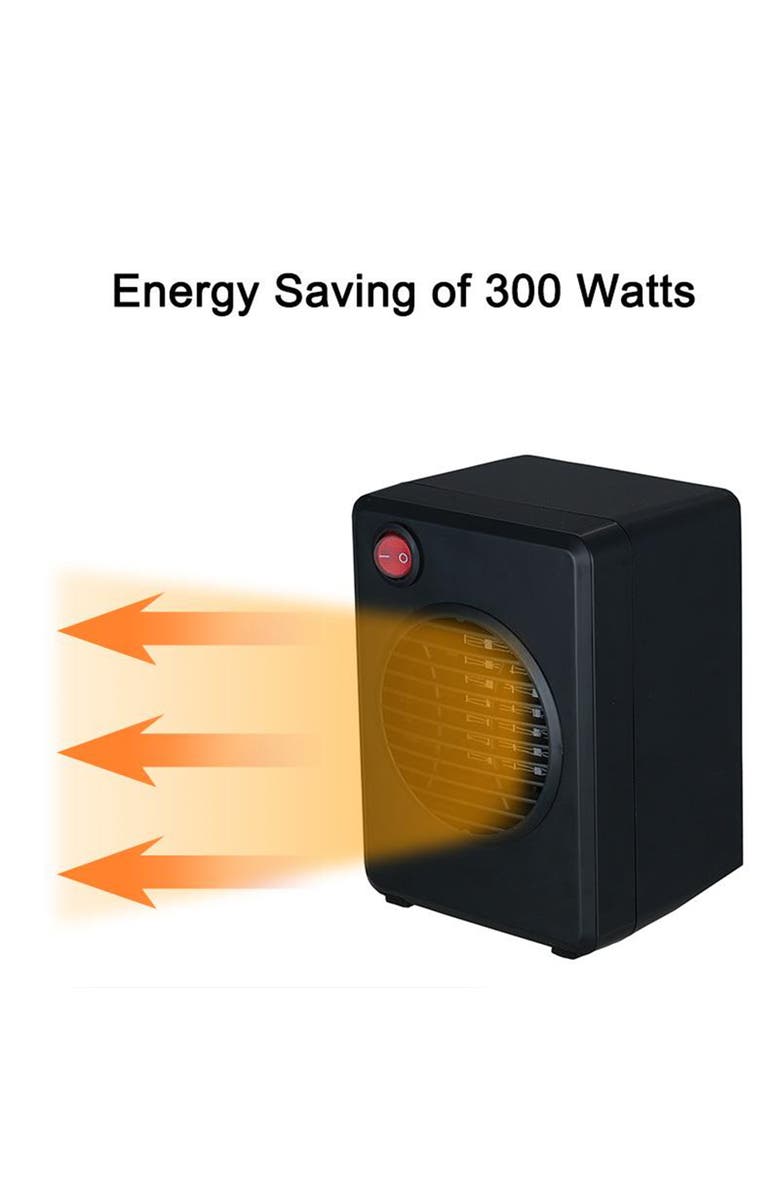 Optimus Portable Mini Ceramic Heater, Alternate, color, Black