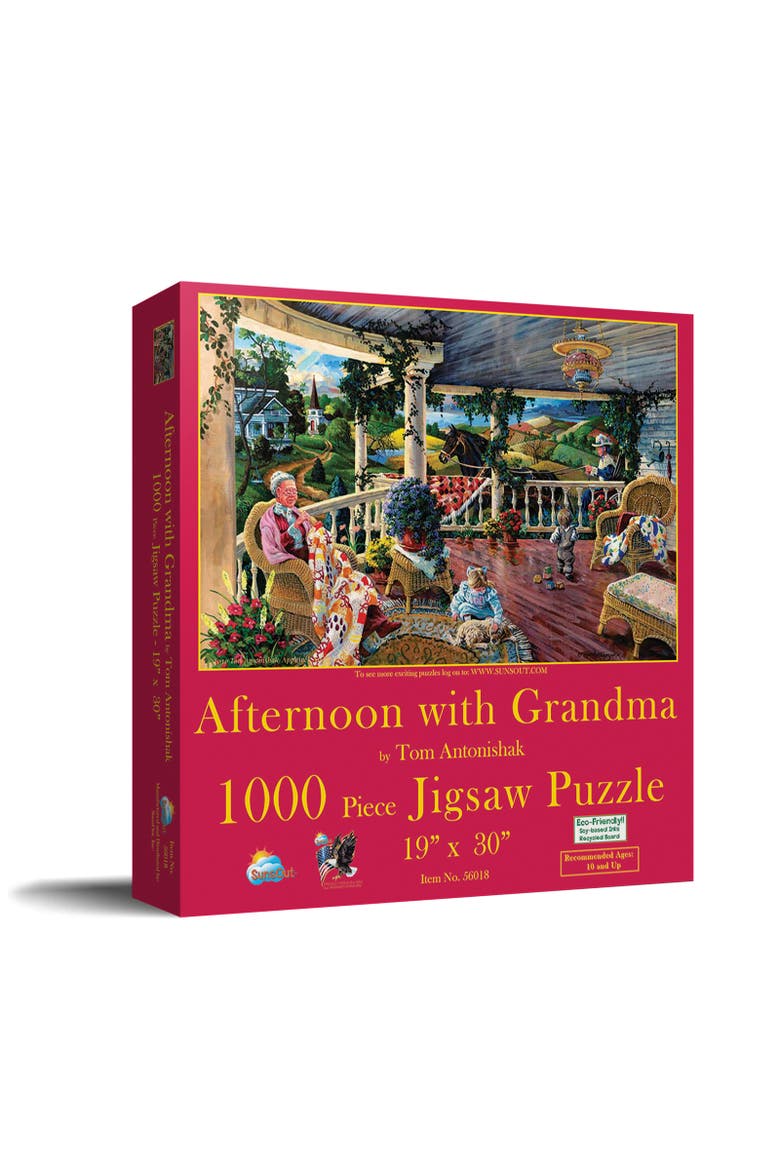 Afternoon with Grandma a 1000 piece Jigsaw Puzzle for Adults, Main, color, Multicolor
