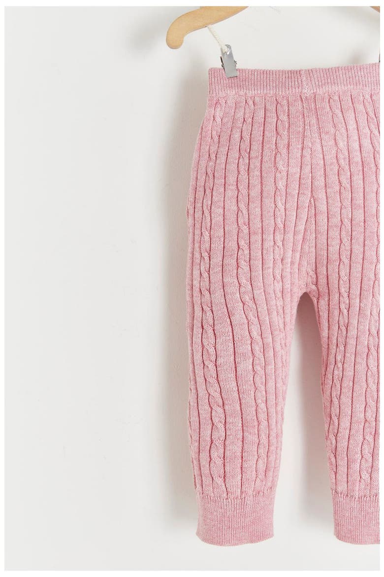 Premium Cotton Knit Leggings For Infant, Alternate, color, Pink