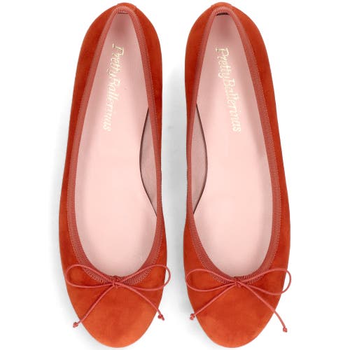 Pretty Ballerinas Round Toe Ballet Flat In Orange