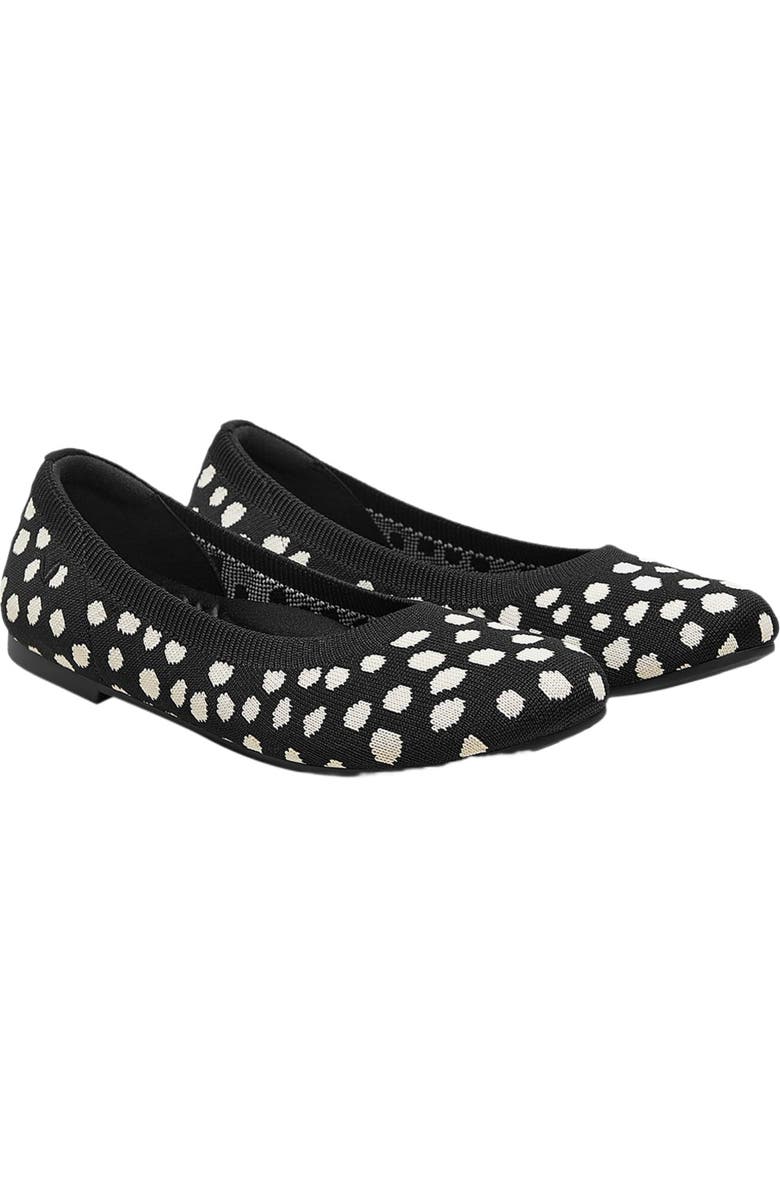 VIVAIA Round-Toe Flats, Main, color, Black Ivory Dots