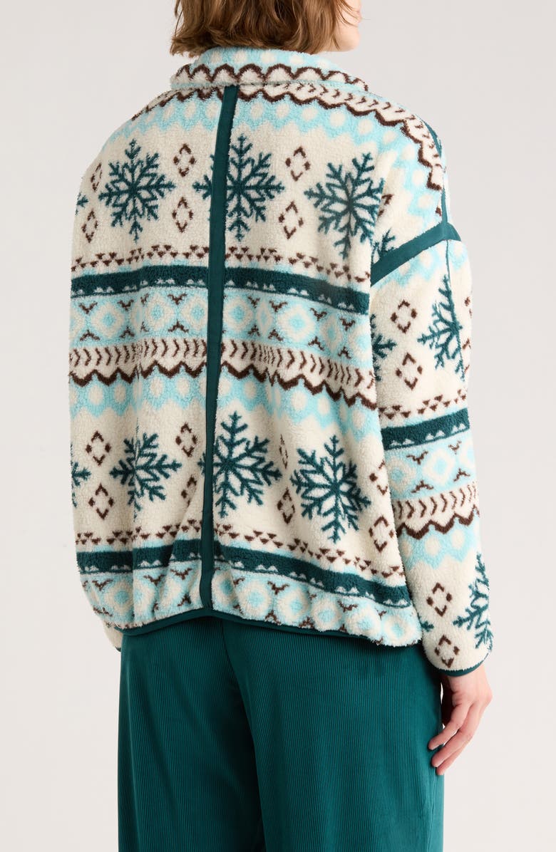 MARIKA Caliste Quarter Zip Sweatshirt, Alternate, color, Dark Sea Abstract Snowflake