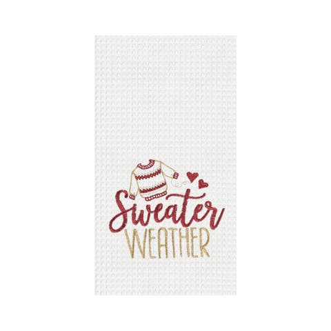 Fall "Sweater Weather" 100% Cotton Flour Sack Kitchen Dishtowel