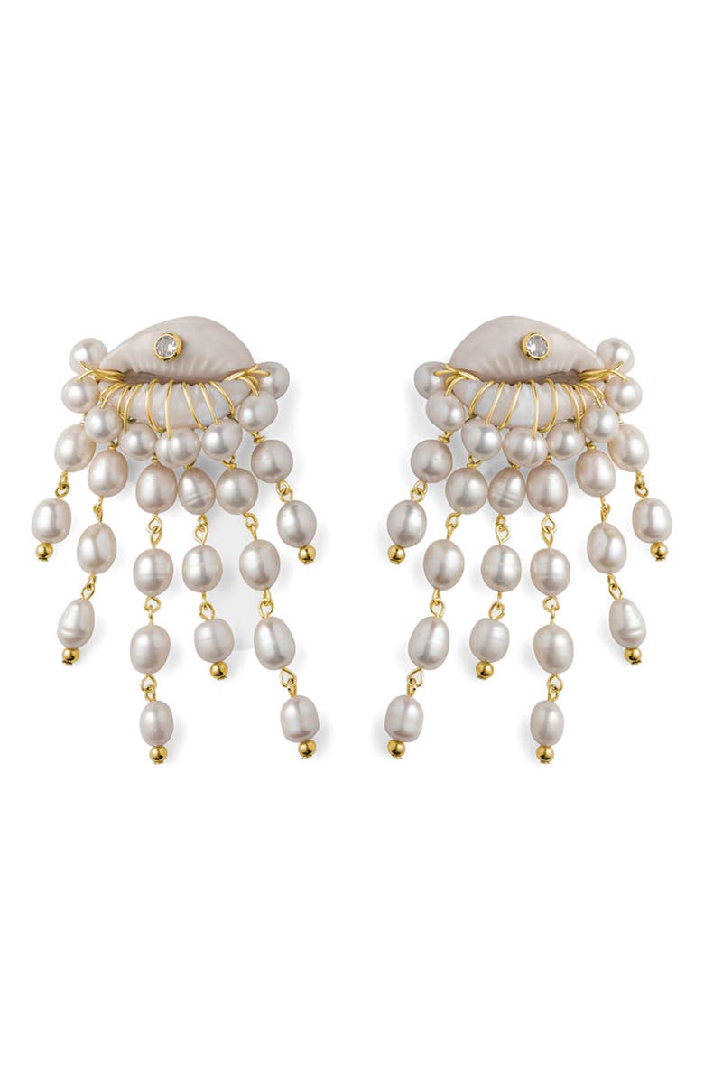 Éliou Delphin Drop Clip-On Earrings, Main, color,