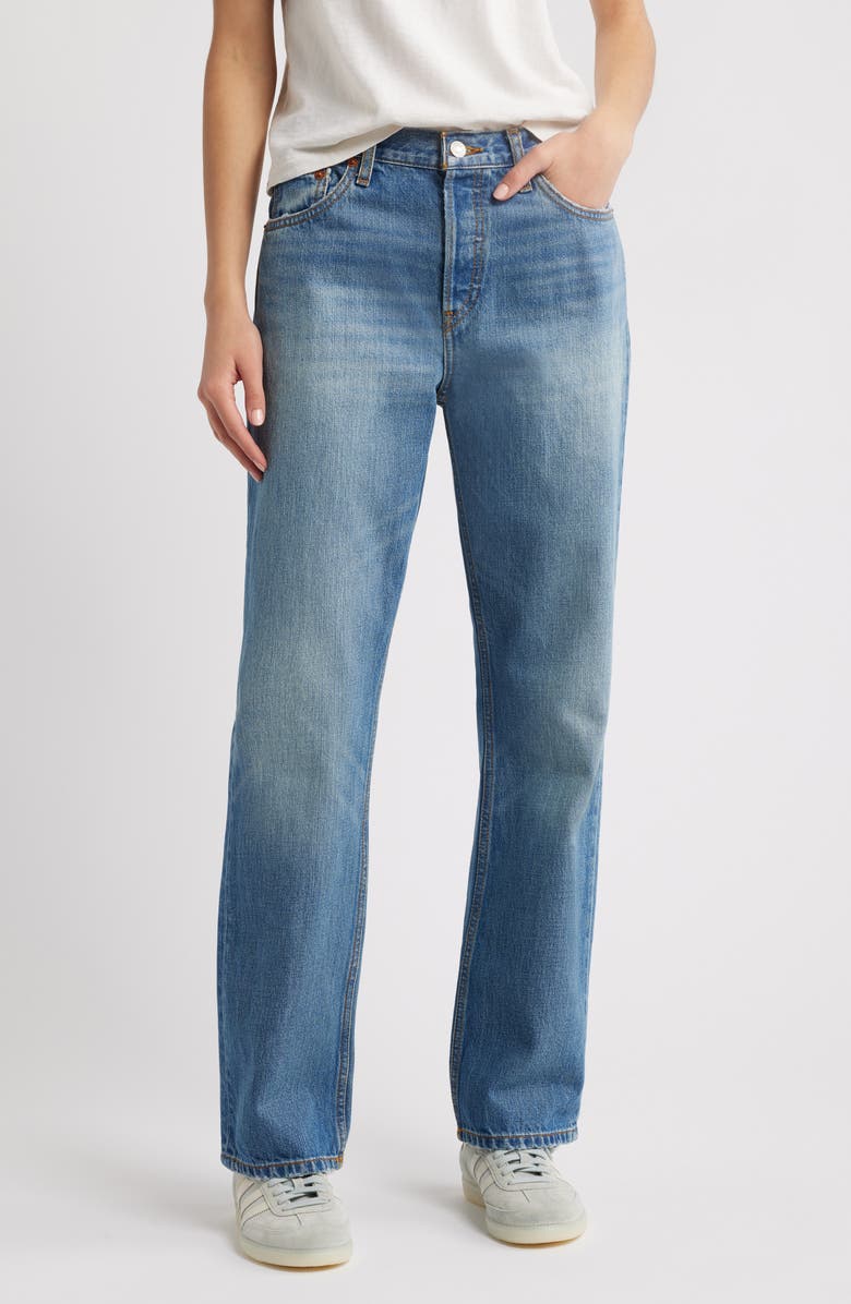 Re/Done Standard Wide Leg Jeans, Main, color, Blasted
