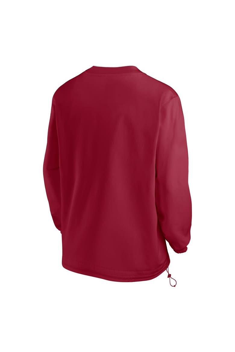 Men's Jordan Brand Crimson Oklahoma Sooners 2024 Sideline Pullover Windshirt, Alternate, color, Crimson