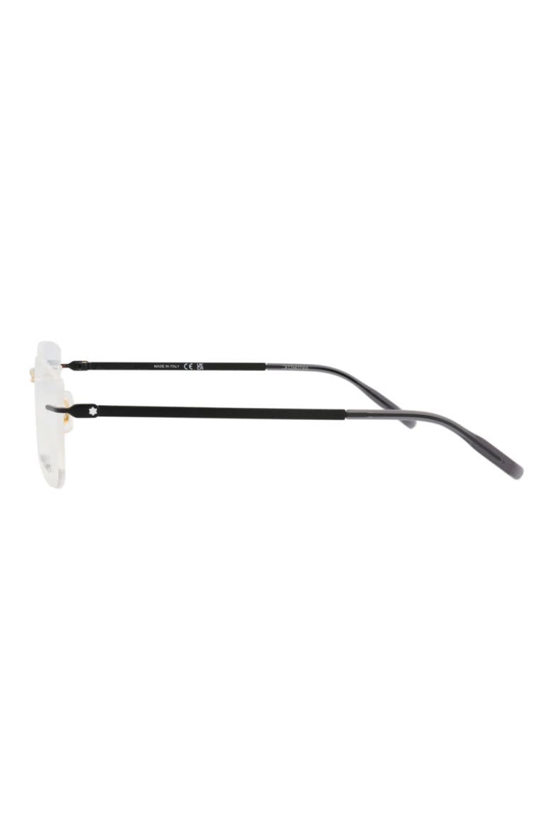 56mm Square Optical Glasses, Alternate, color, GOLD BLACK TRANSPARENT