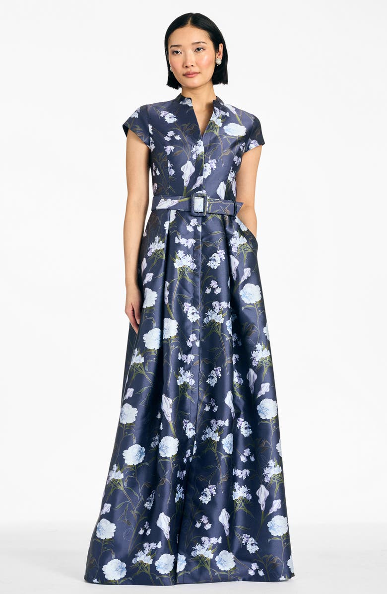 SACHIN BABI Marta Floral Gown, Alternate, color, Glacial Bouquet