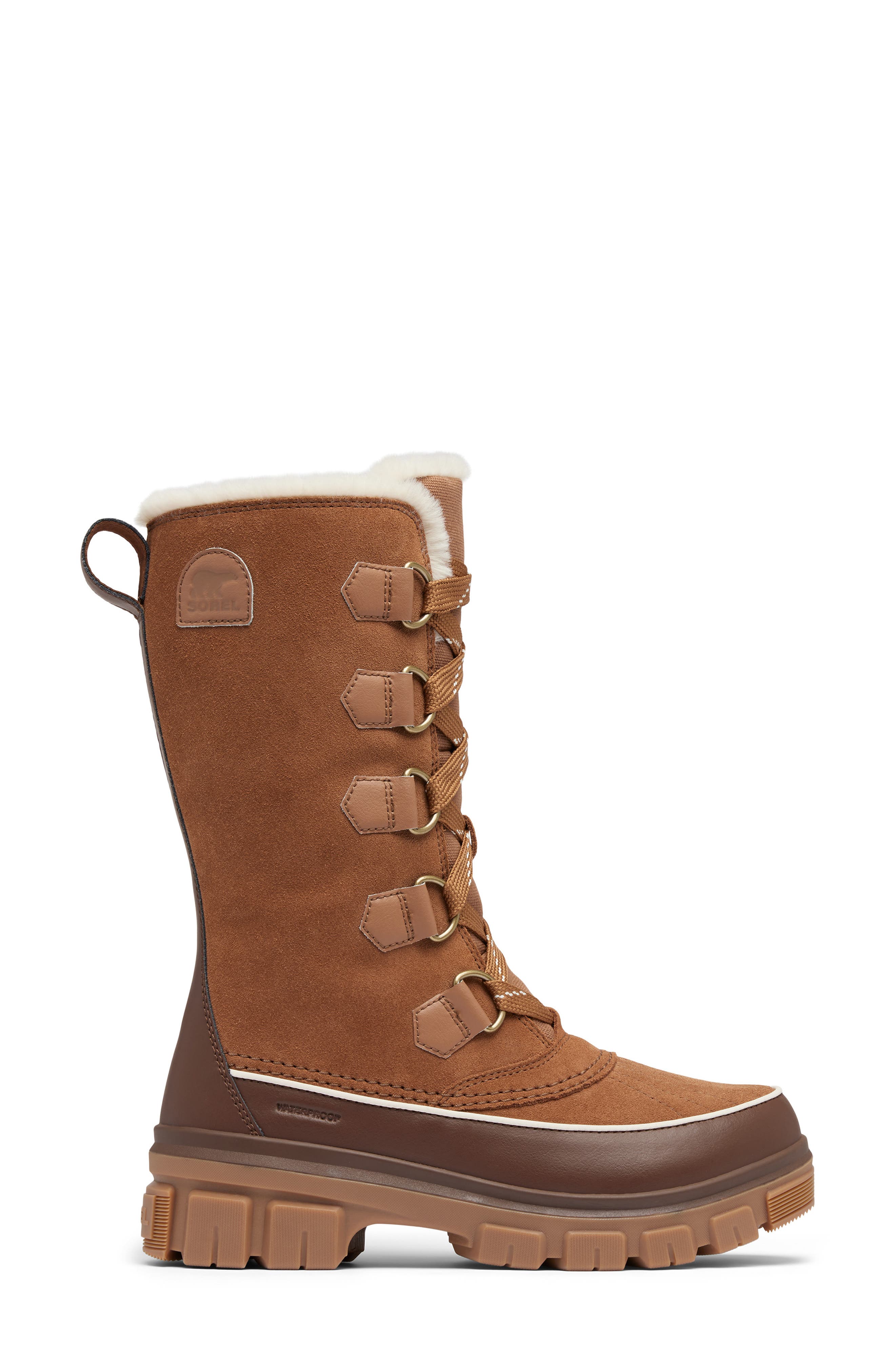 Tivoli V Faux Fur Lined Tall Waterproof Boot, Alternate, color, VELVET TAN/ TOBACCO