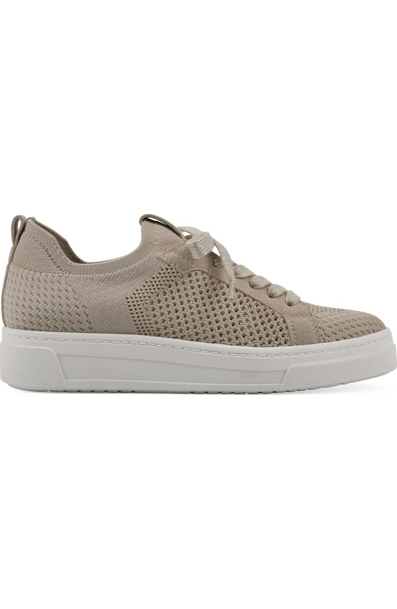 White Mountain Footwear Uncut Woven Sneaker, Alternate, color, Taupe Fabric