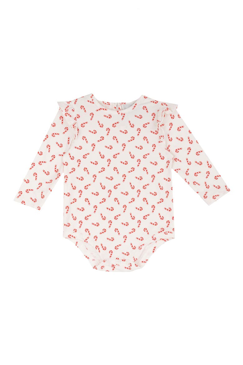 Gingerbread Corduroy Jumper & Bodysuit Set, Alternate, color, RED