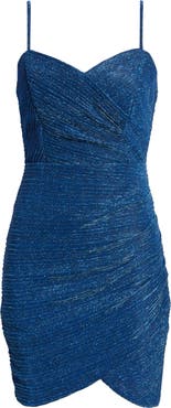 Morgan & Co. Glitter Knit Ruched Cocktail Minidress