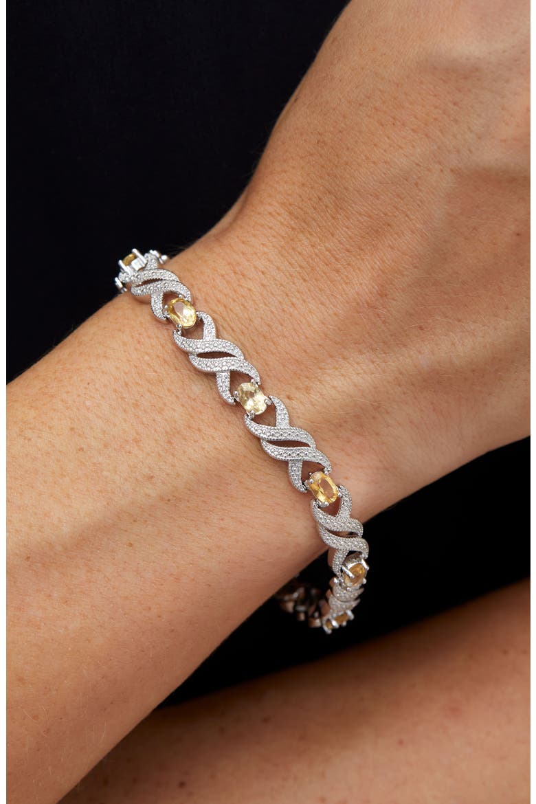 Diamond & Citrine Bracelet, Alternate, color, WHITE