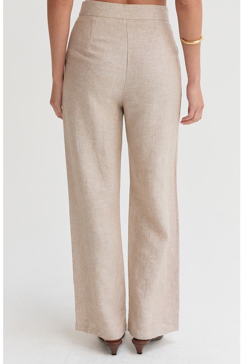 Linen Wide Leg Pants, Alternate, color, Oatmeal