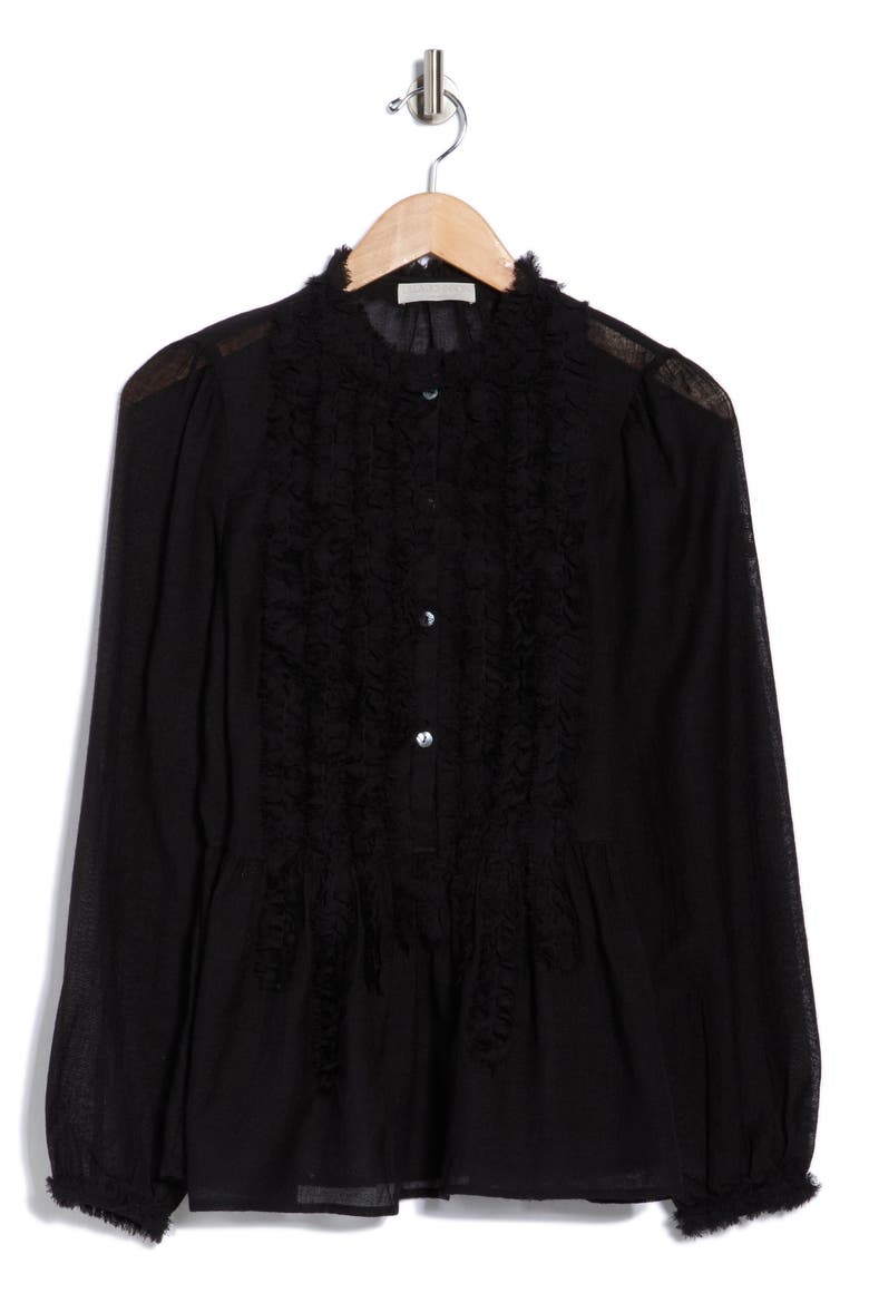 Cosima Long Sleeve Wool Tunic, Alternate, color, NOIR