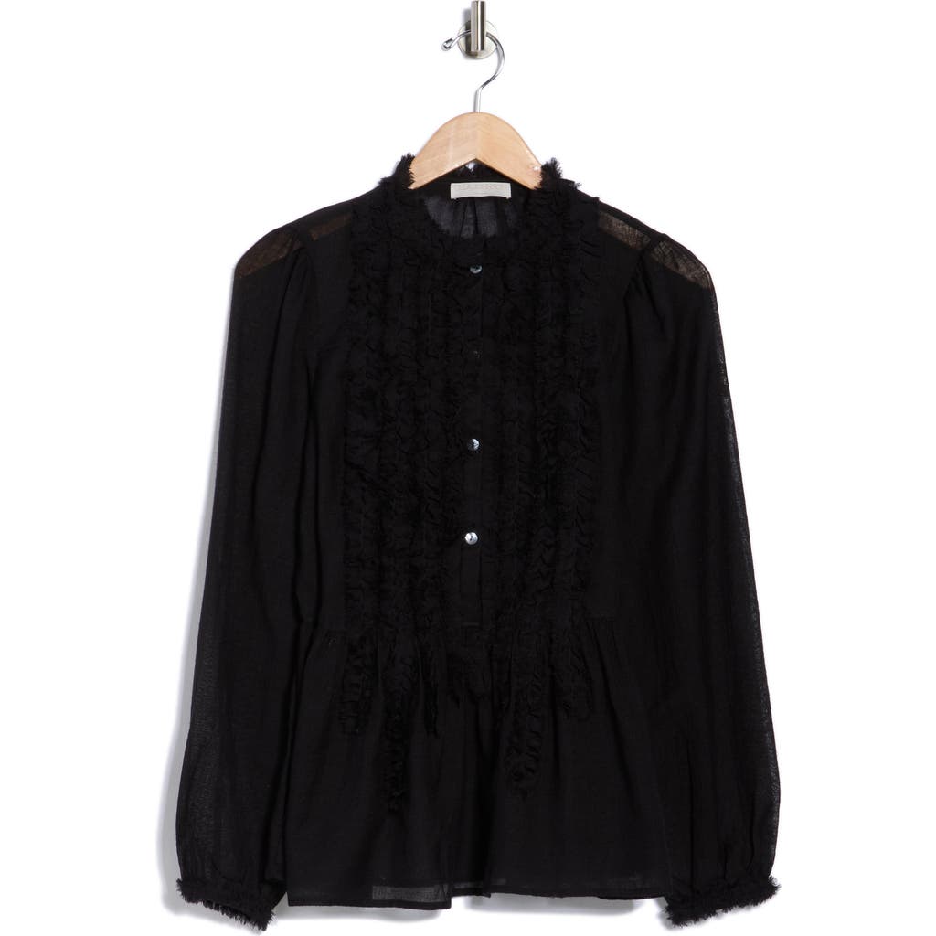 Ulla Johnson Cosima Long Sleeve Wool Tunic In Black
