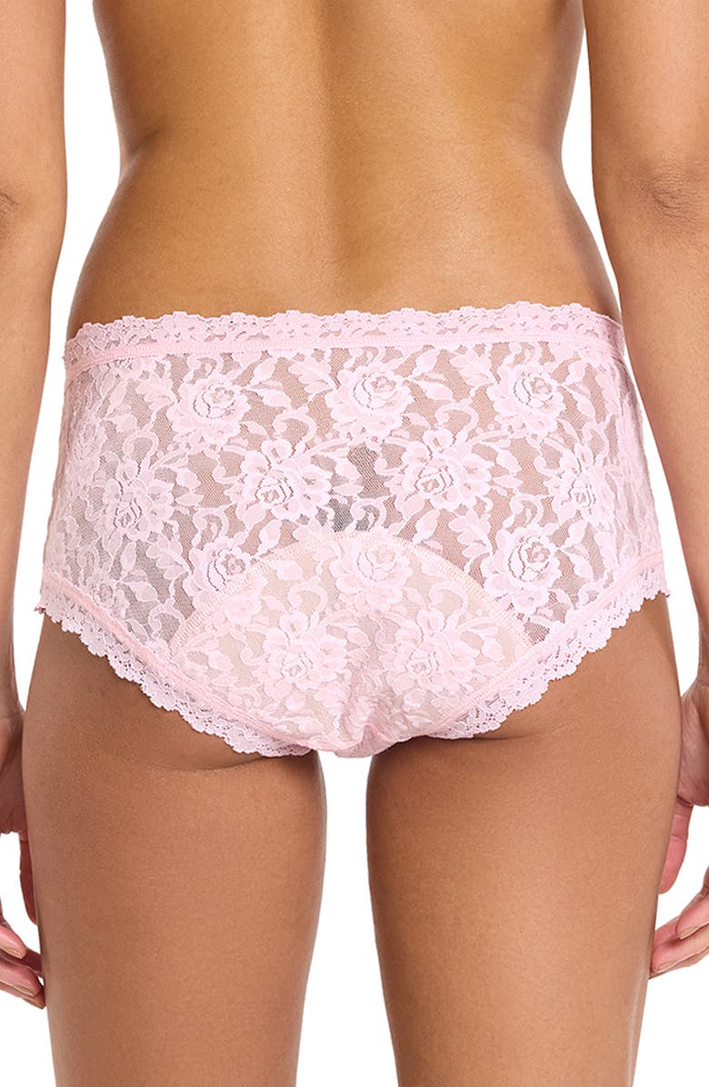Hanky Panky x Saalt Signature LaceÂ<sup
®</sup
 Leakproof Boyshorts, Alternate, color, Bliss Pink