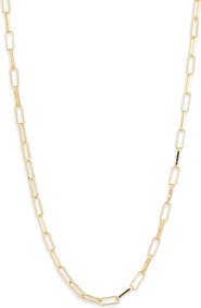 NORDSTROM RACK Demi Fine Paperclip Chain Necklace