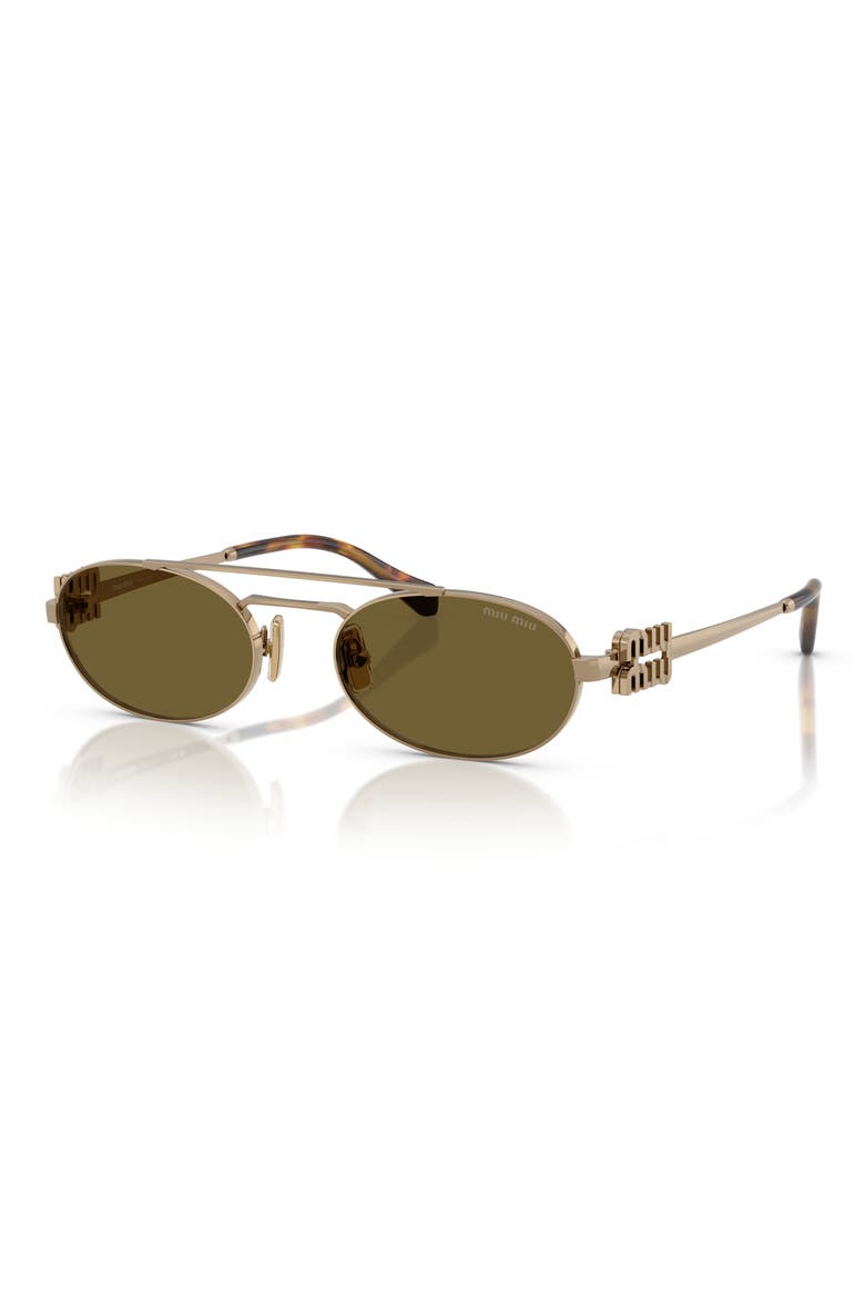 53mm Oval Sunglasses, Alternate, color, 7OE09Z53 DARK BROWN