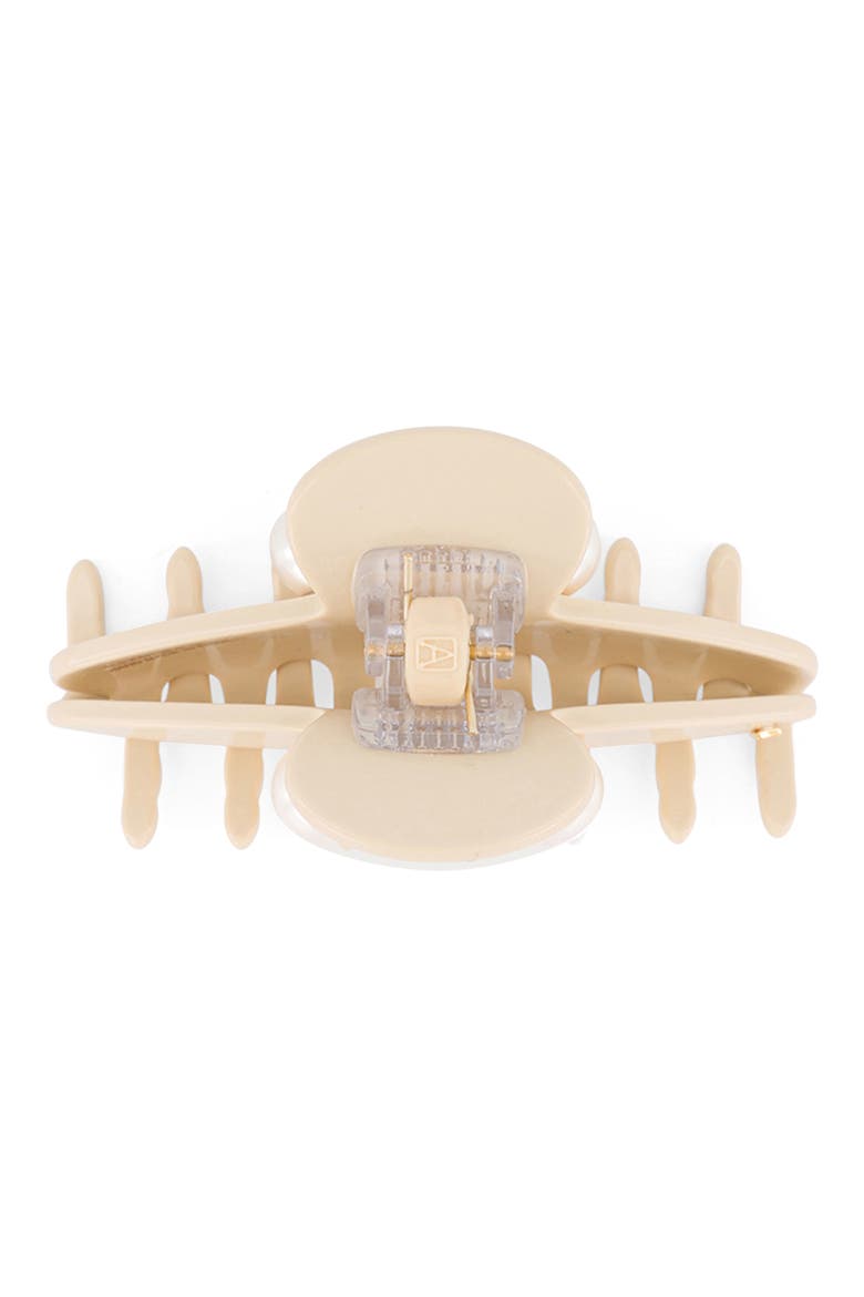Medium Faux Pearl Hair Clip, Alternate, color, BEIGE