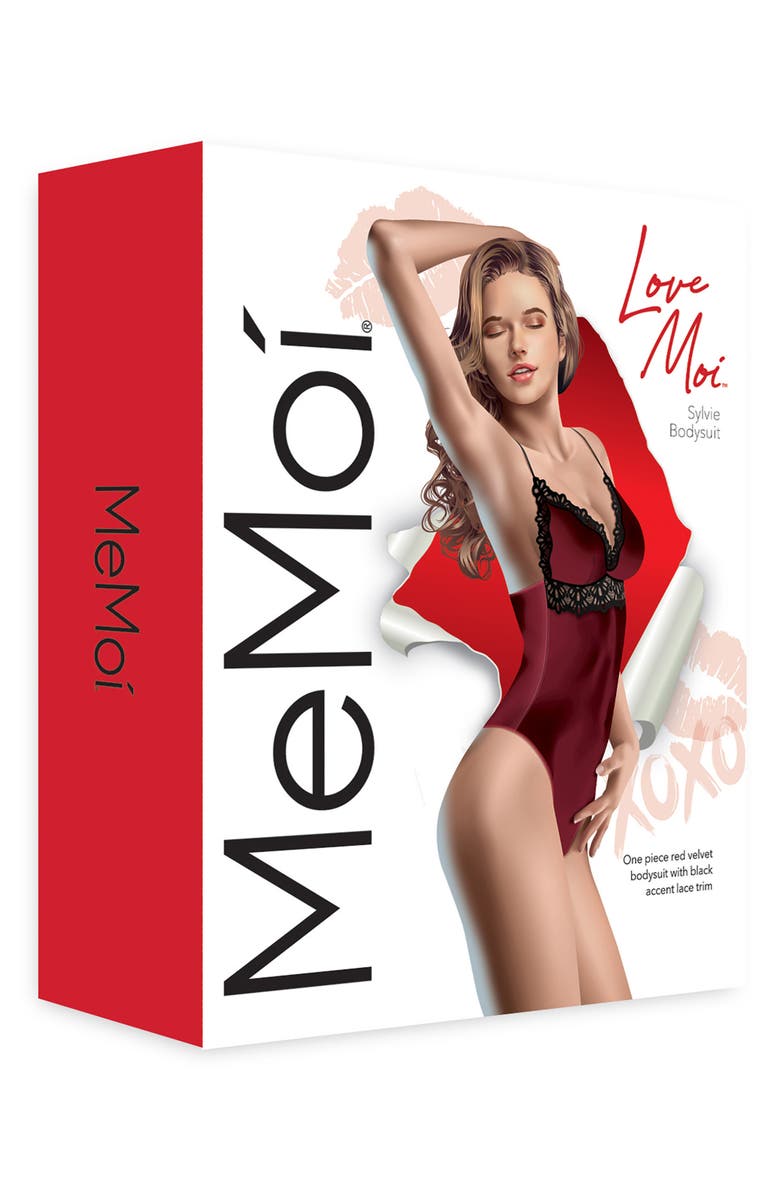 MeMoi Sylvie Velvet Teddy, Alternate, color, Red