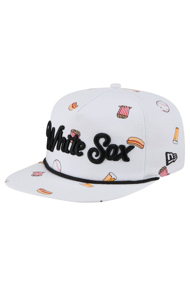 Men's New Era White Chicago White Sox Team Cheer Rope 19TWENTY Adjustable Hat, Main, color, White