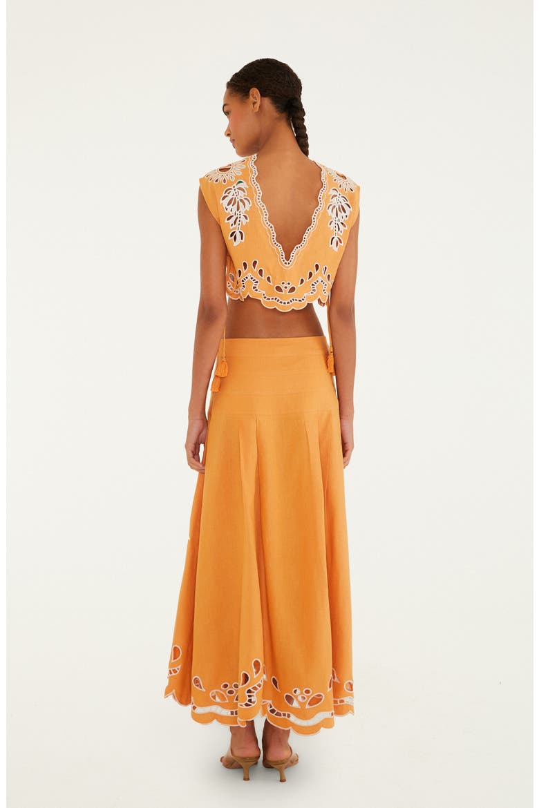 Embroidered Eyelet Crop Top, Alternate, color, BANANA TREE CAMEL
